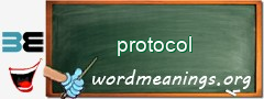 WordMeaning blackboard for protocol